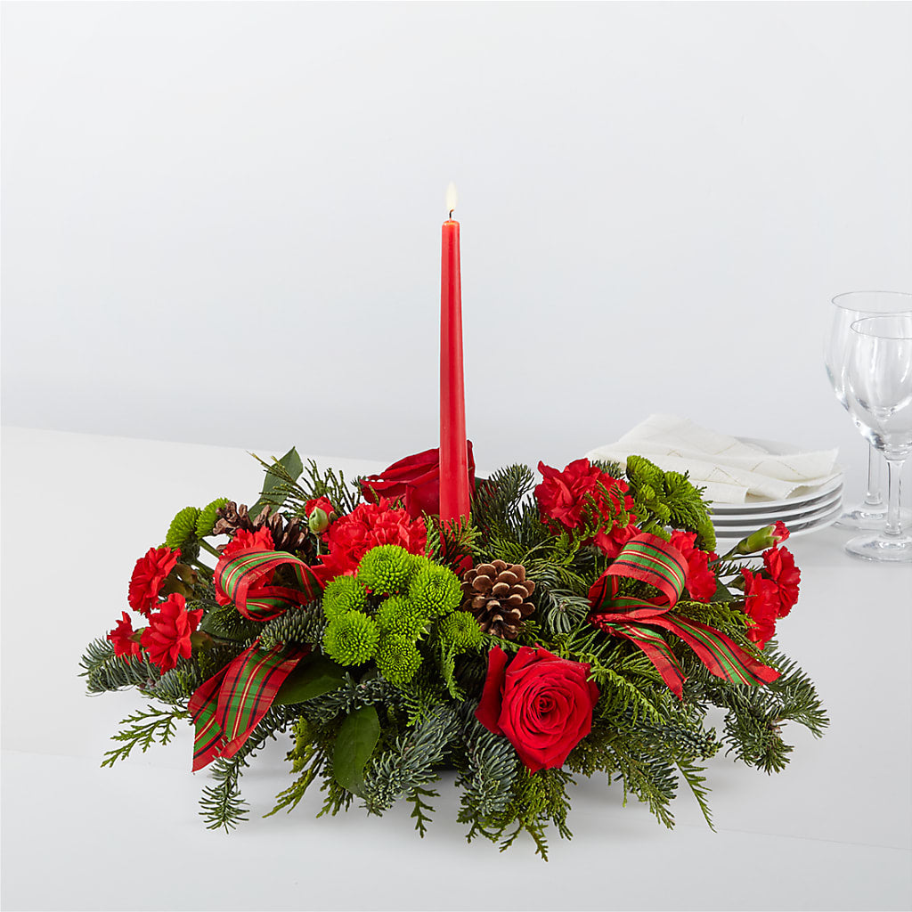 By the Candlelight Centerpiece – Usa Flowershop Llc, Pompano Beach FL