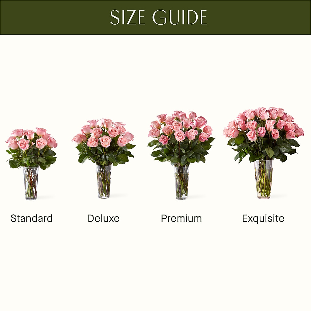 Long Stem Pink Rose Bouquet – Usa Flowershop Llc, Pompano Beach FL