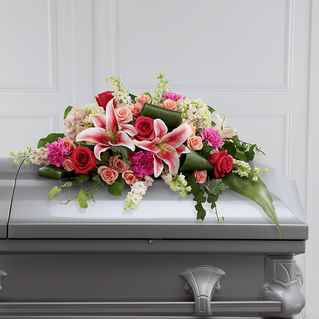 Splendid Grace Casket Spray – Usa Flowershop Llc, Pompano Beach FL