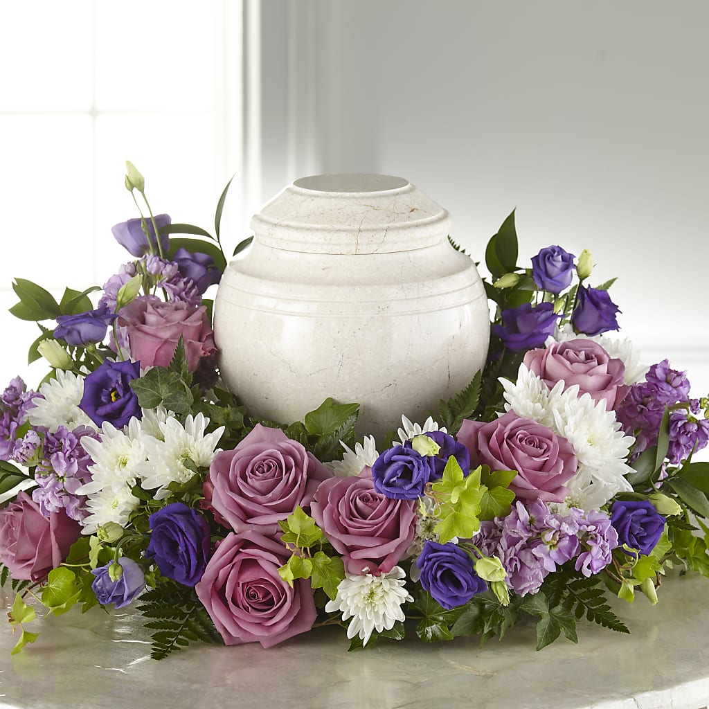 Blooming Sympathy Cremation Adornment – Usa Flowershop Llc, Pompano Beach FL