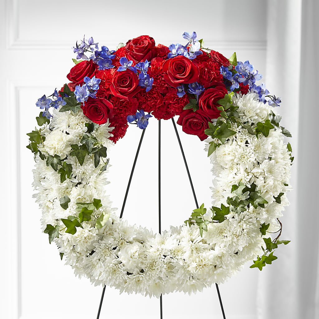 Patriotic Passion Wreath – Usa Flowershop Llc, Pompano Beach FL
