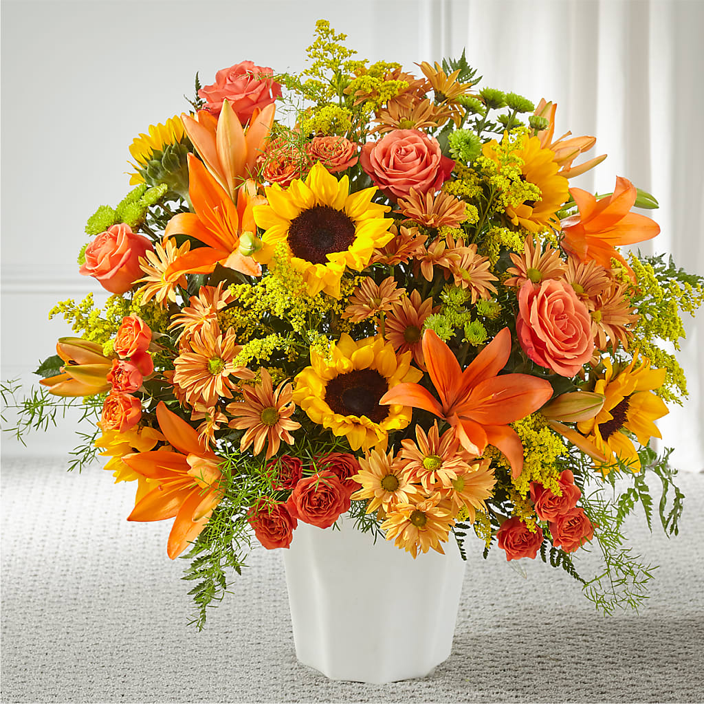 Harvest Thoughts Floor Basket – Usa Flowershop Llc, Pompano Beach FL