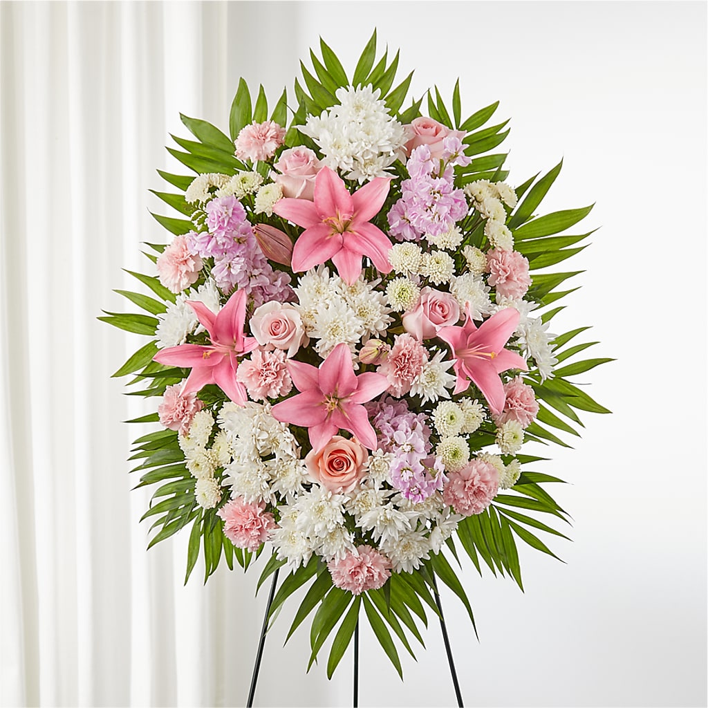 Offering Solace Standing Spray – Usa Flowershop Llc, Pompano Beach FL