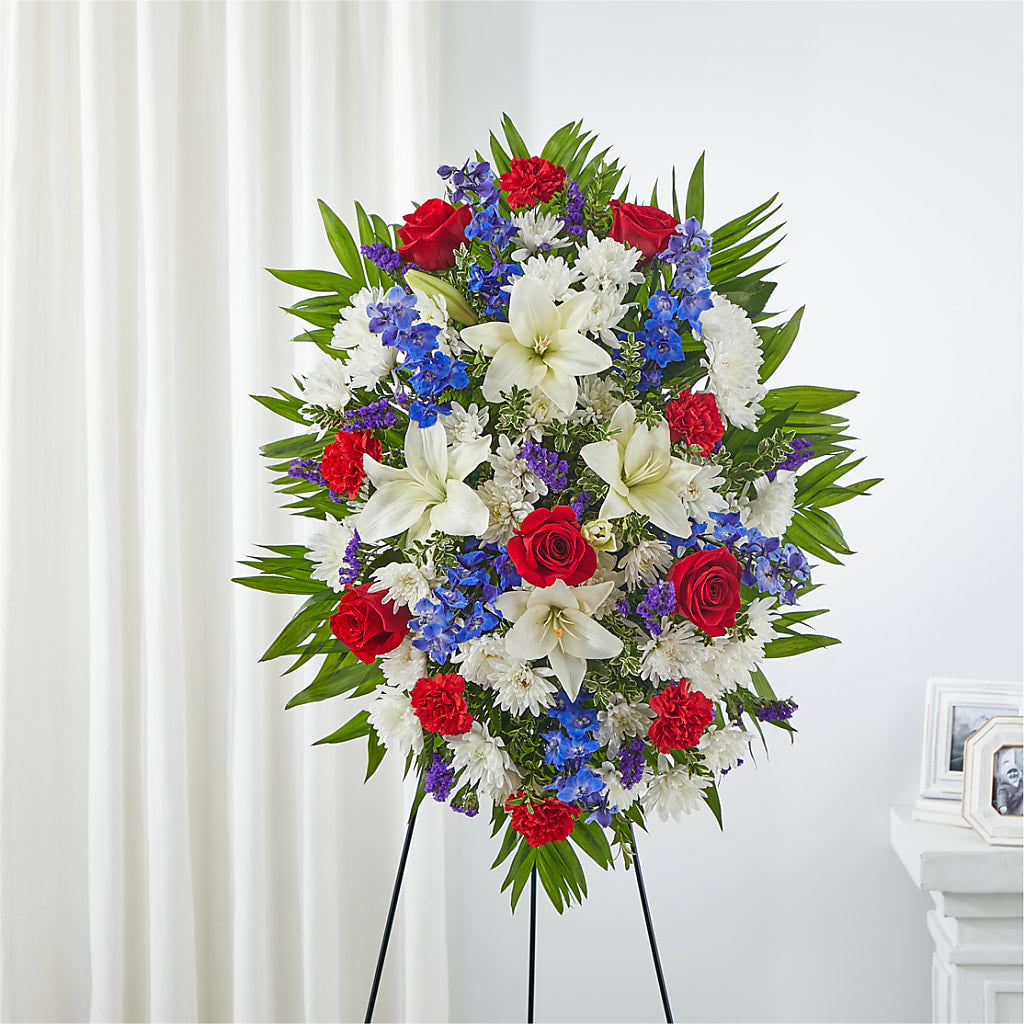 Cherished Service Standing Spray – Usa Flowershop Llc, Pompano Beach FL