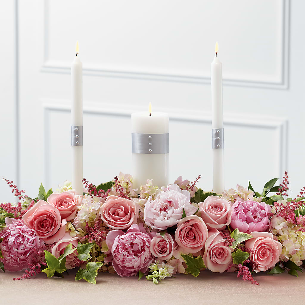 Worldwide Romance Unity Candle Arrangement – Usa Flowershop Llc, Pompano Beach FL