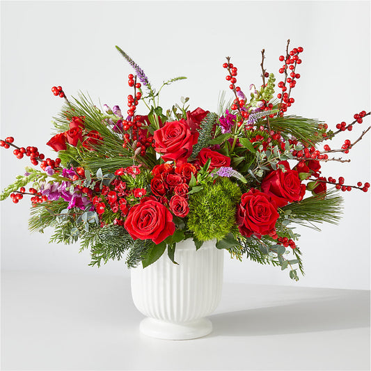 Big Red Bow Bouquet –  Usa Flowershop Llc, Pompano Beach FL