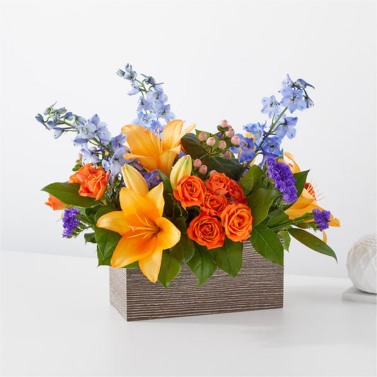 Radiant Citrus Box Bouquet –  Usa Flowershop Llc, Pompano Beach FL