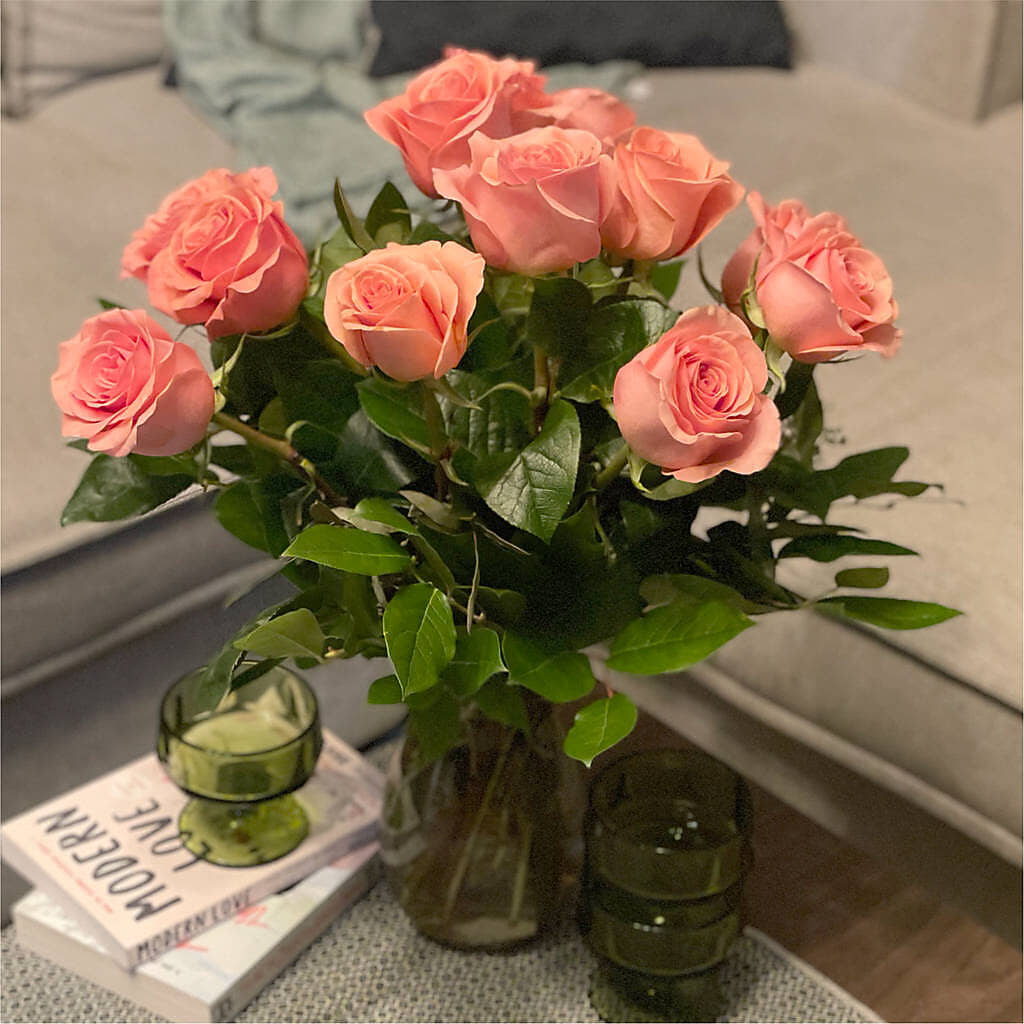 Long Stem Pink Rose Bouquet –  Usa Flowershop Llc, Pompano Beach FL