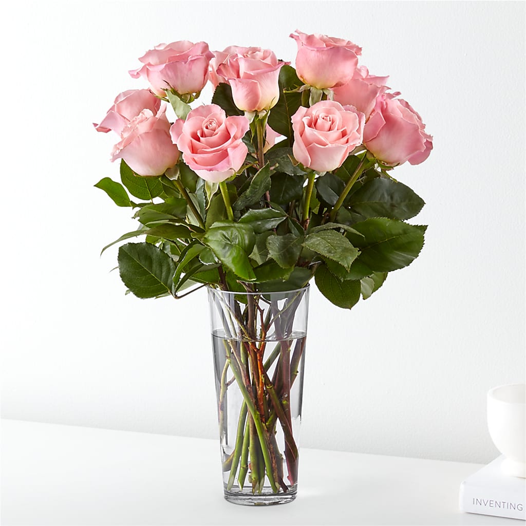 Long Stem Pink Rose Bouquet –  Usa Flowershop Llc, Pompano Beach FL