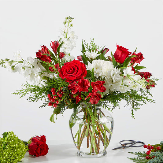 Merry Moment Bouquet – A Florist Original –  Usa Flowershop Llc, Pompano Beach FL