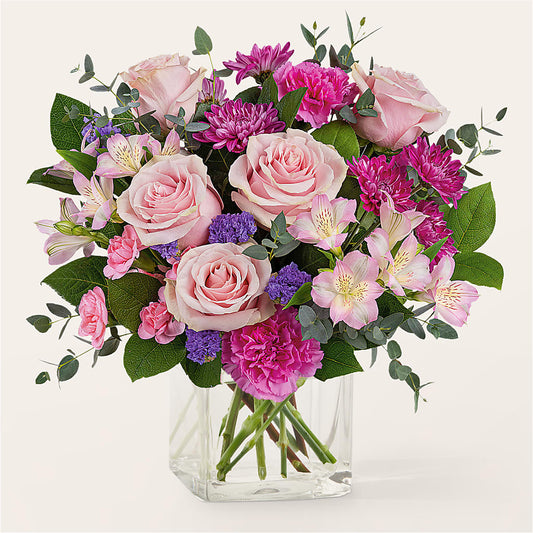 Rosy Radiance Bouquet –  Usa Flowershop Llc, Pompano Beach FL