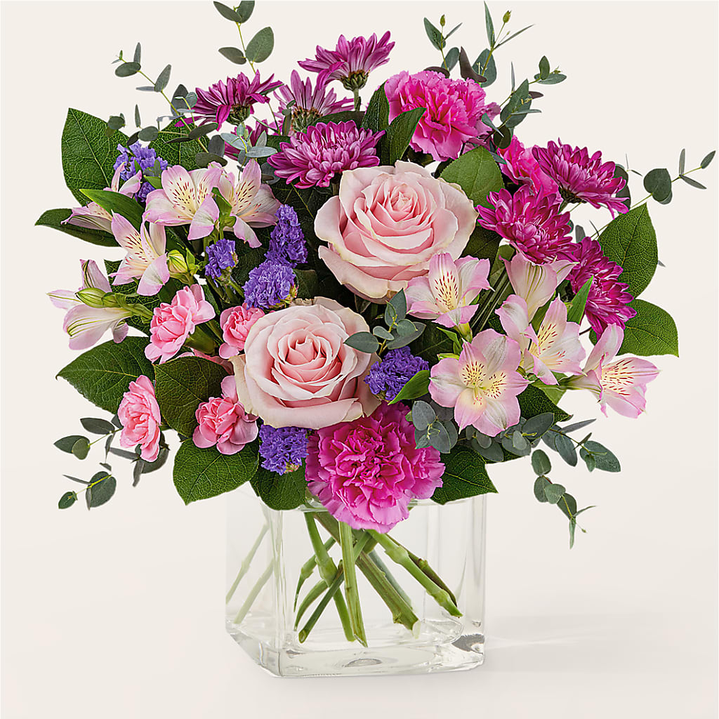 Rosy Radiance Bouquet –  Usa Flowershop Llc, Pompano Beach FL