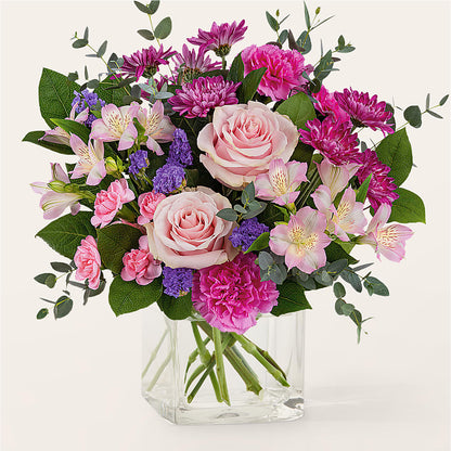 Rosy Radiance Bouquet –  Usa Flowershop Llc, Pompano Beach FL
