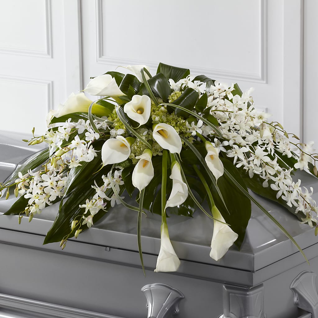 Angel Wings Casket Spray –  Usa Flowershop Llc, Pompano Beach FL