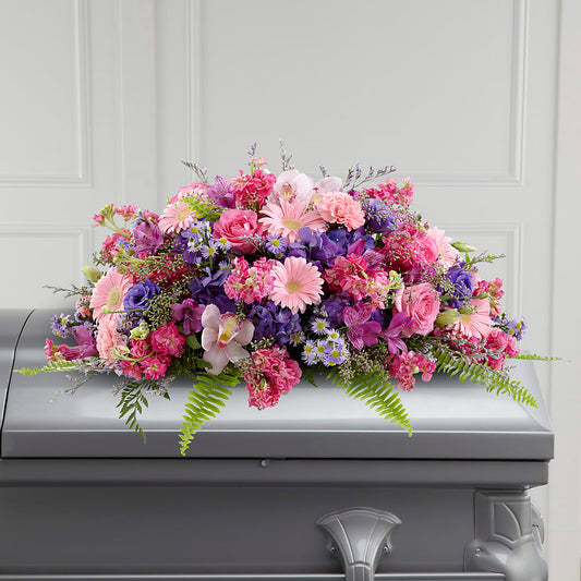 Glorious Garden Casket Spray –  Usa Flowershop Llc, Pompano Beach FL