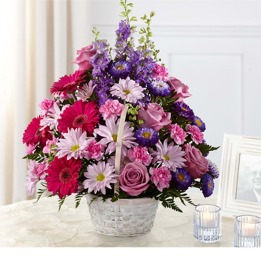 Pastel Peace Basket –  Usa Flowershop Llc, Pompano Beach FL