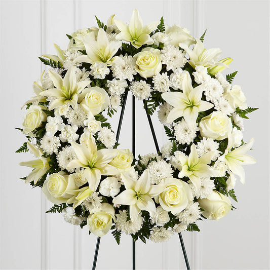 Treasured Tribute Wreath –  Usa Flowershop Llc, Pompano Beach FL