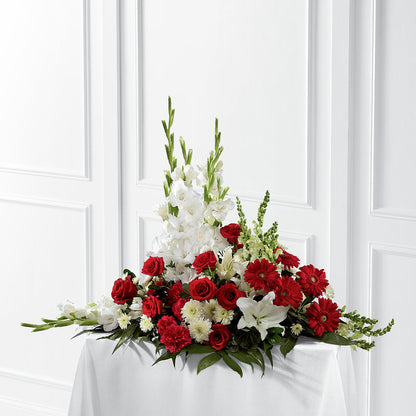 Crimson & White Arrangement –  Usa Flowershop Llc, Pompano Beach FL