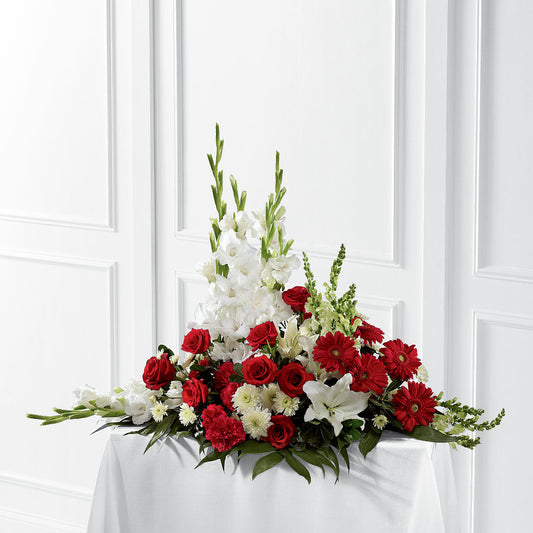 Crimson & White Arrangement –  Usa Flowershop Llc, Pompano Beach FL