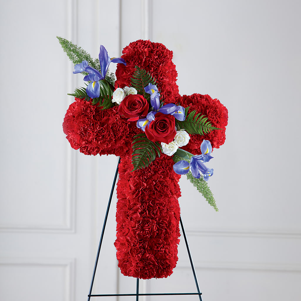 Faithful Hero Floral Cross –  Usa Flowershop Llc, Pompano Beach FL