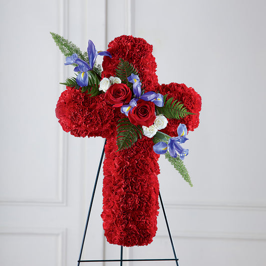 Faithful Hero Floral Cross –  Usa Flowershop Llc, Pompano Beach FL
