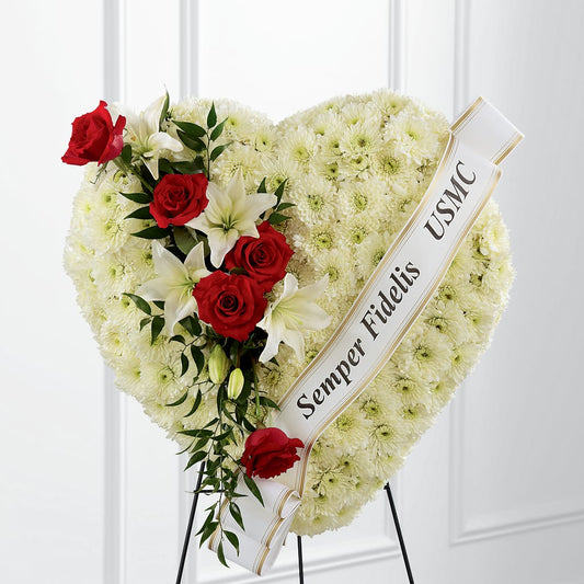 Heartfelt Hero Standing Heart –  Usa Flowershop Llc, Pompano Beach FL