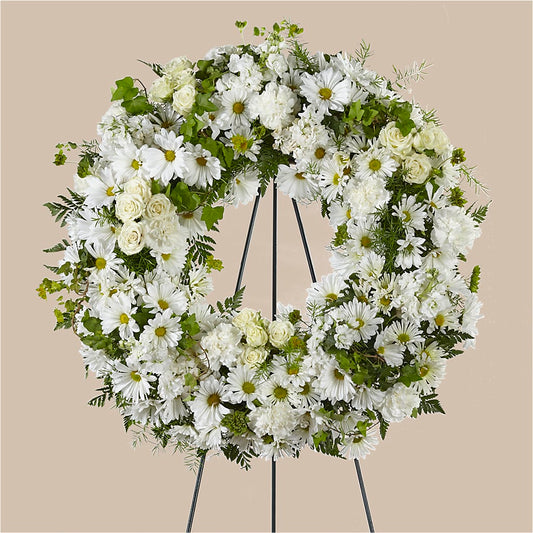 Faithful Wishes Wreath –  Usa Flowershop Llc, Pompano Beach FL