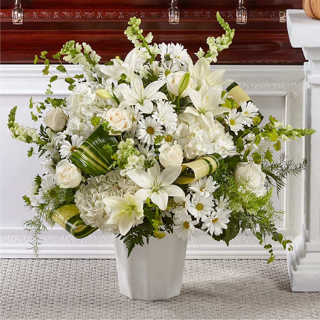 Thoughts of Tranquility Floor Basket –  Usa Flowershop Llc, Pompano Beach FL