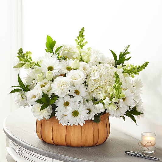 Pure Ivory Basket –  Usa Flowershop Llc, Pompano Beach FL