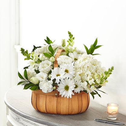 Pure Ivory Basket –  Usa Flowershop Llc, Pompano Beach FL