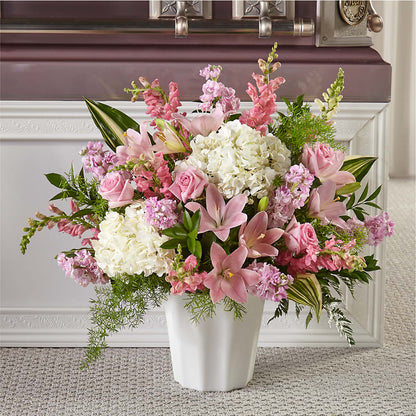 Simply Serene Floor Basket –  Usa Flowershop Llc, Pompano Beach FL