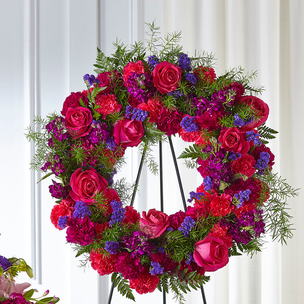 Calming Colors Wreath –  Usa Flowershop Llc, Pompano Beach FL