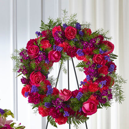 Calming Colors Wreath –  Usa Flowershop Llc, Pompano Beach FL