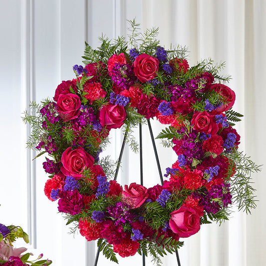 Calming Colors Wreath –  Usa Flowershop Llc, Pompano Beach FL