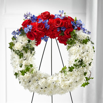 Patriotic Passion Wreath –  Usa Flowershop Llc, Pompano Beach FL