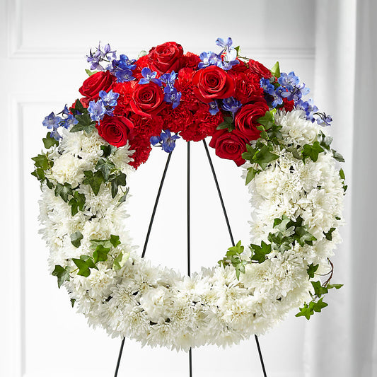 Patriotic Passion Wreath –  Usa Flowershop Llc, Pompano Beach FL