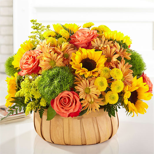 Harvest Sunflower Basket –  Usa Flowershop Llc, Pompano Beach FL