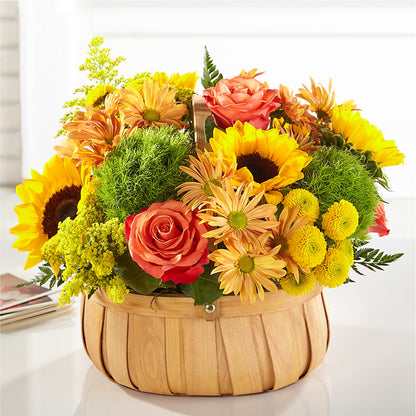 Harvest Sunflower Basket –  Usa Flowershop Llc, Pompano Beach FL