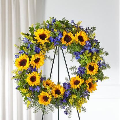 Bright Rays Wreath –  Usa Flowershop Llc, Pompano Beach FL
