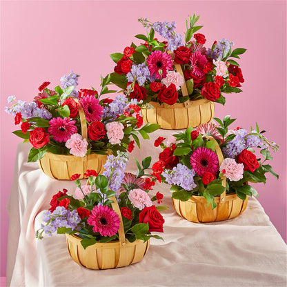 Pink Picnic Basket –  Usa Flowershop Llc, Pompano Beach FL