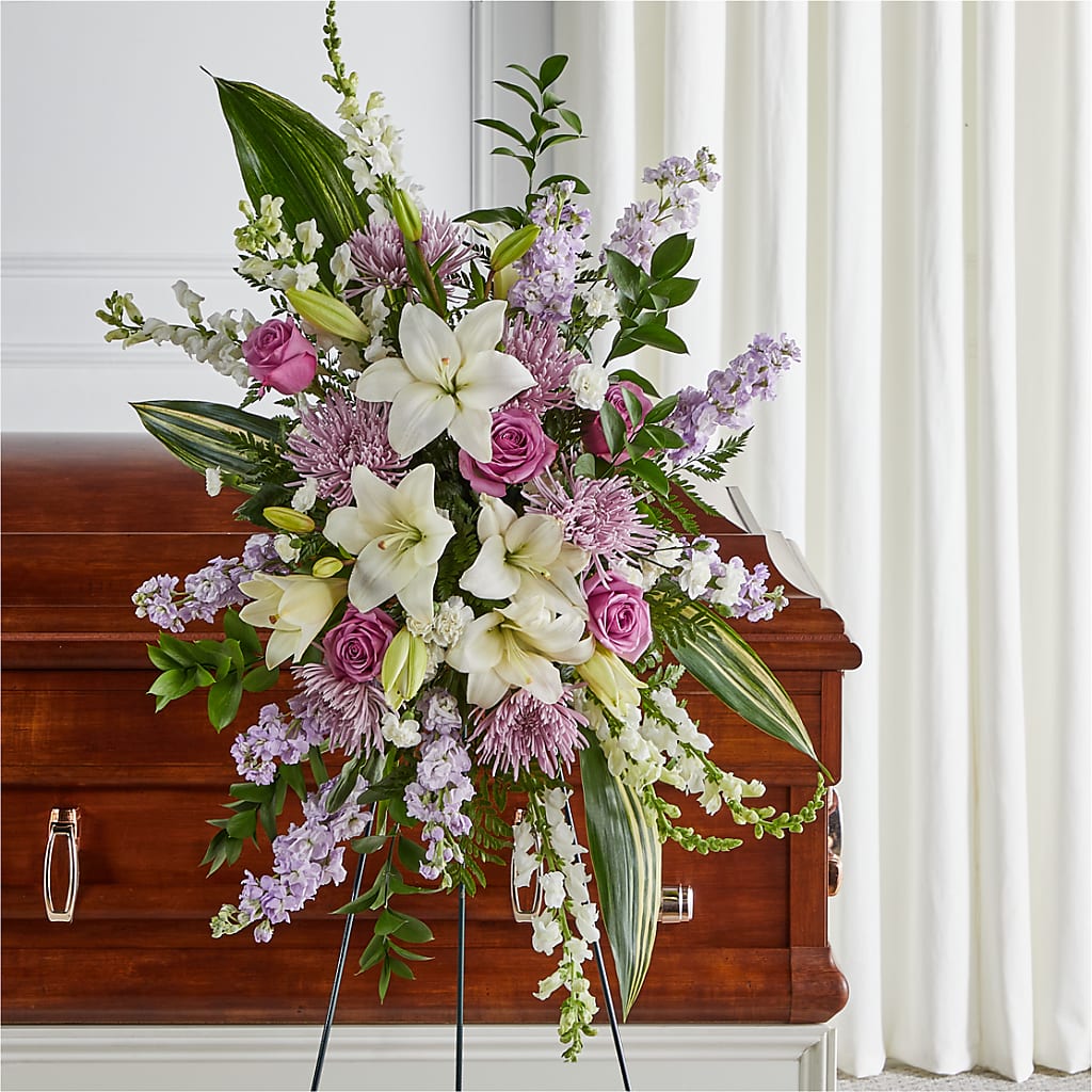 Grateful Hearts Standing Spray –  Usa Flowershop Llc, Pompano Beach FL