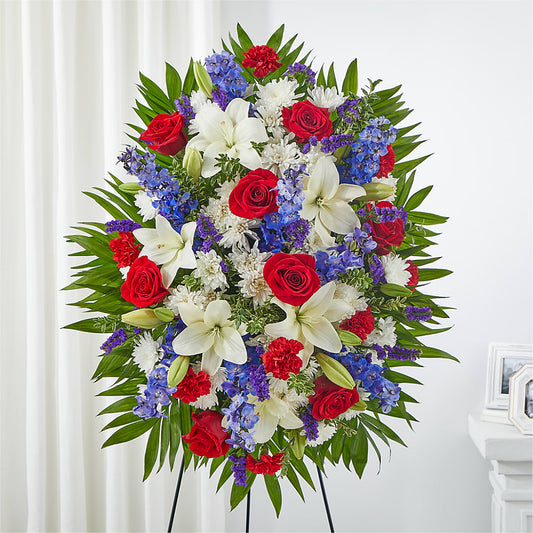 Cherished Service Standing Spray –  Usa Flowershop Llc, Pompano Beach FL
