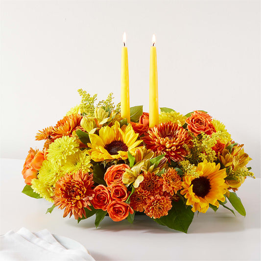 Autumn Harmony Centerpiece –  Usa Flowershop Llc, Pompano Beach FL