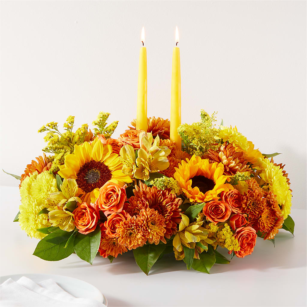 Autumn Harmony Centerpiece –  Usa Flowershop Llc, Pompano Beach FL