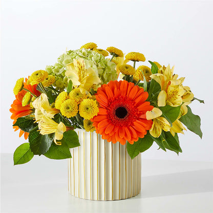 Autumn Sunshine Bouquet with Ivory Vase –  Usa Flowershop Llc, Pompano Beach FL