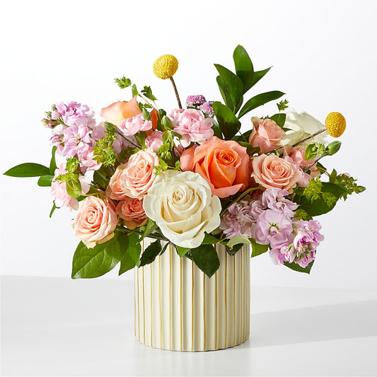 French Market Bouquet with Ivory Vase –  Usa Flowershop Llc, Pompano Beach FL