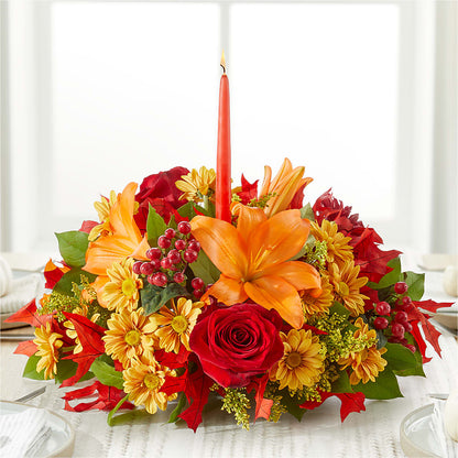 Autumn's Embrace Centerpiece –  Usa Flowershop Llc, Pompano Beach FL