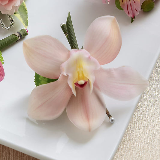 Pink Cymbidium Boutonniere –  Usa Flowershop Llc, Pompano Beach FL