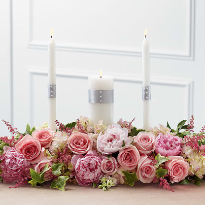 Worldwide Romance Unity Candle Arrangement –  Usa Flowershop Llc, Pompano Beach FL