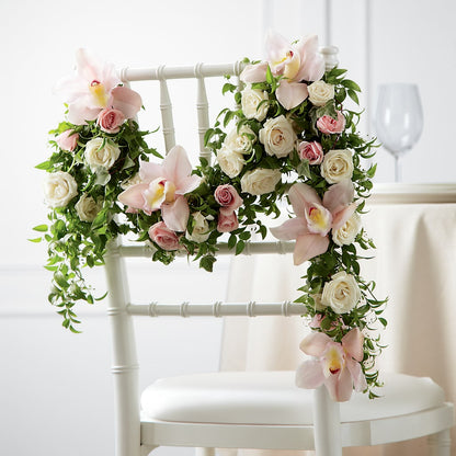 Orchid Rose Chair Décor –  Usa Flowershop Llc, Pompano Beach FL